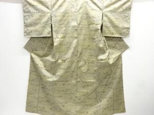 亀甲に花模様織り出し西陣お召着物